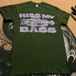 Kiss my bass funny fishing tshirt